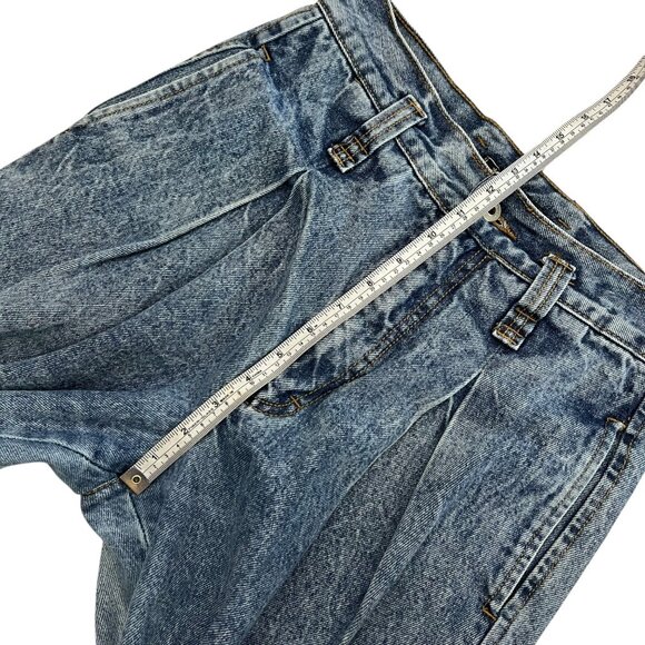 Vintage 80s Jordache Womens Pleated Taper Jeans Size 6‎ Grunge Streetwear Patch - Picture 10 of 13